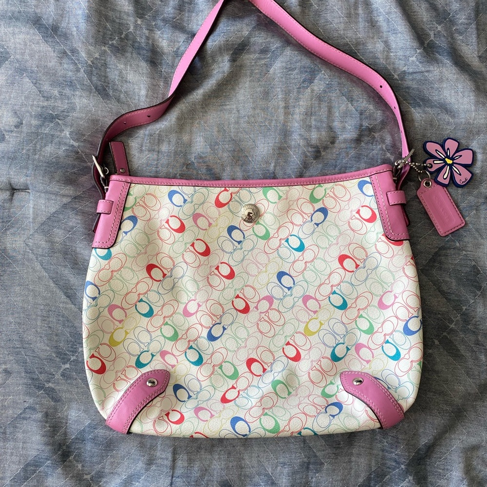 Coach Logo Over Shoulder Handbag